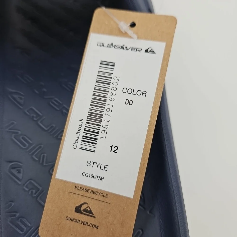 Quiksilver Men's Size 12 Slides Blue‎ Cloudbreak Cloud Break Sandals Shoes New